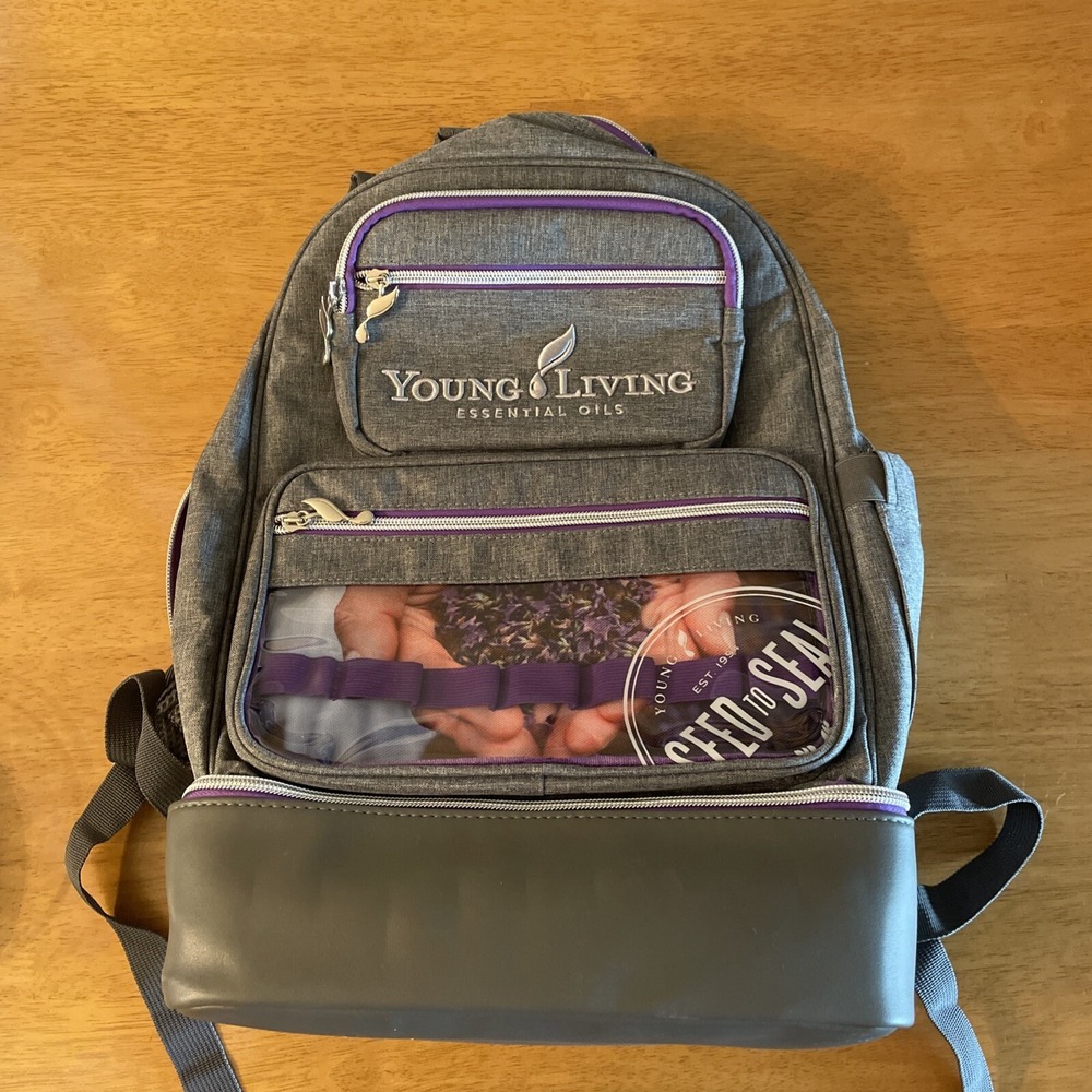 YOUNG LIVING 25TH ANNIVERSARY CONVENTION BACKPACK HOLDS 32+ OIL BOTTLES NWOT